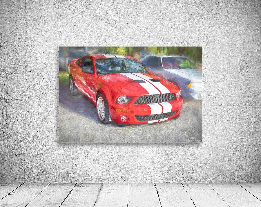 2007 Red Ford Shelby Mustang GT500 X 5 Wall Preview