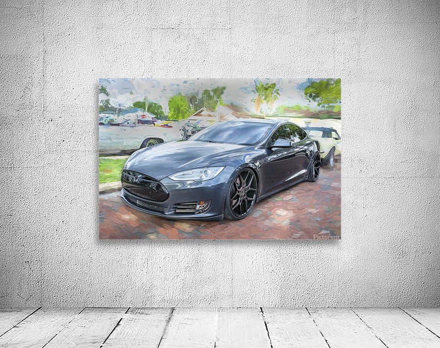 2015 Grey Tesla Model S P85D X 4 Wall Preview