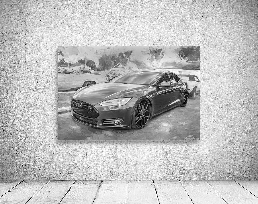 2015 Grey Tesla Model S P85D X 8 Wall Preview