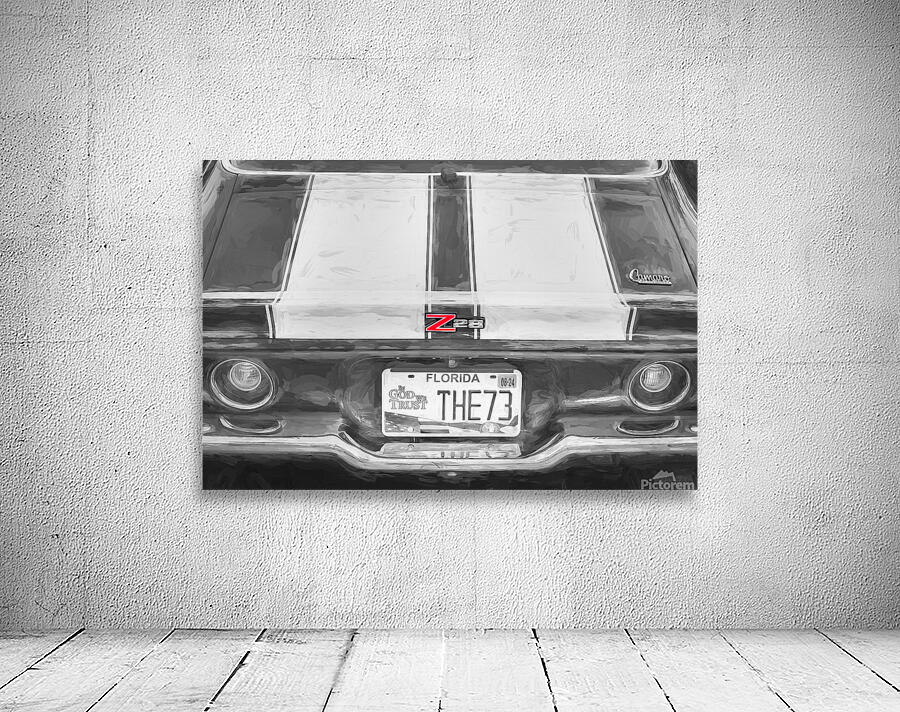  1973 Blue & White Chevrolet Camaro Z28 X 6 Wall Preview