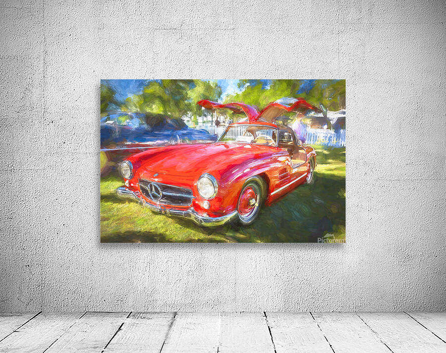 1955 Mercedes Benz 300 SL Gullwing X120 by Rich Franco Wall Art