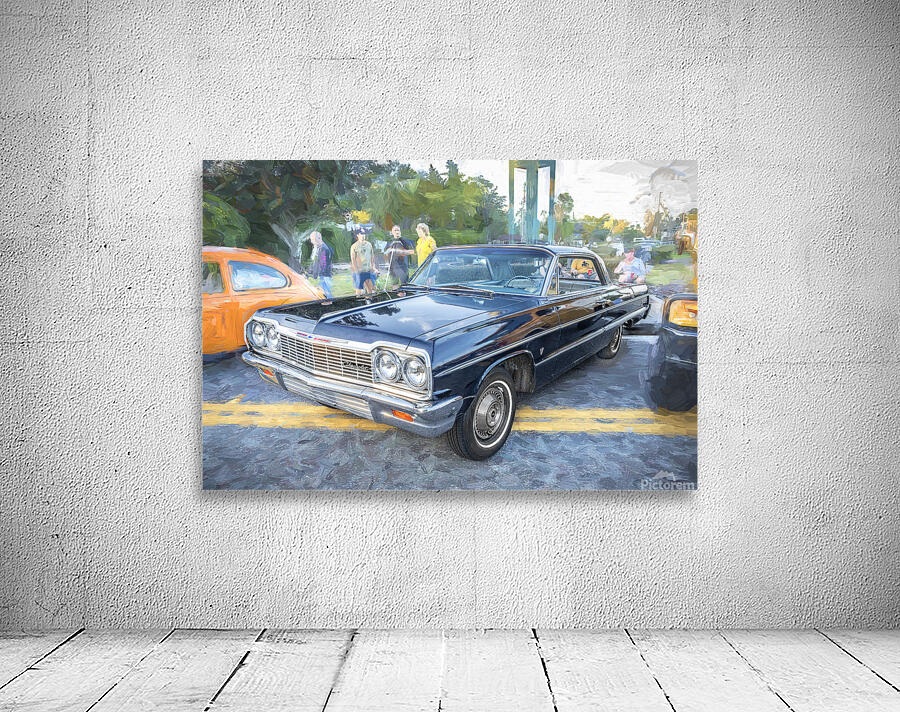 1964 Blue Chevrolet Impala X 4 Wall Preview