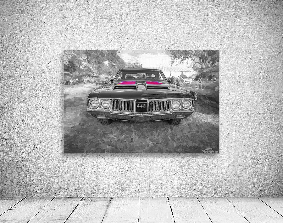 1970 Black Oldsmobile 442 W30 X 3 Wall Preview