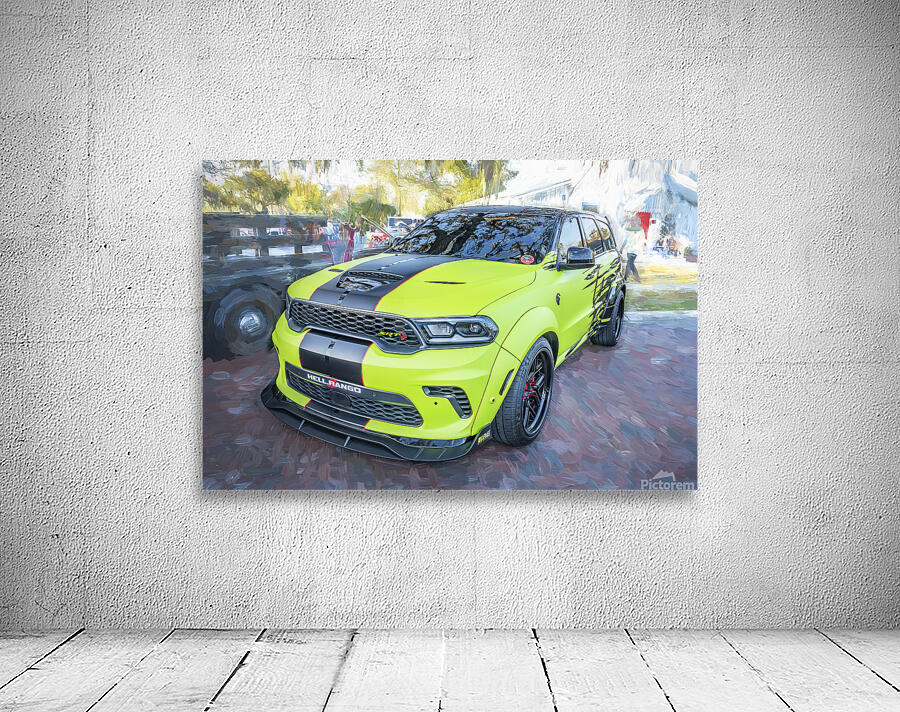 2021 Green Dodge Durango Hellcat SRT X 4 by Rich Franco Wall Art