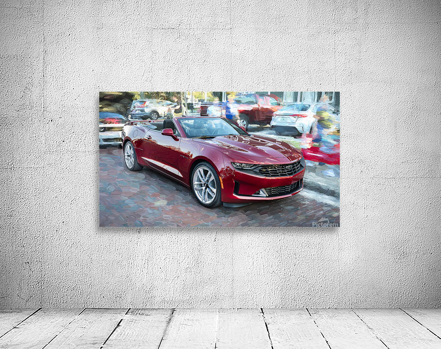 2023 Red Chevrolet Camaro Convertible X 2 Wall Preview