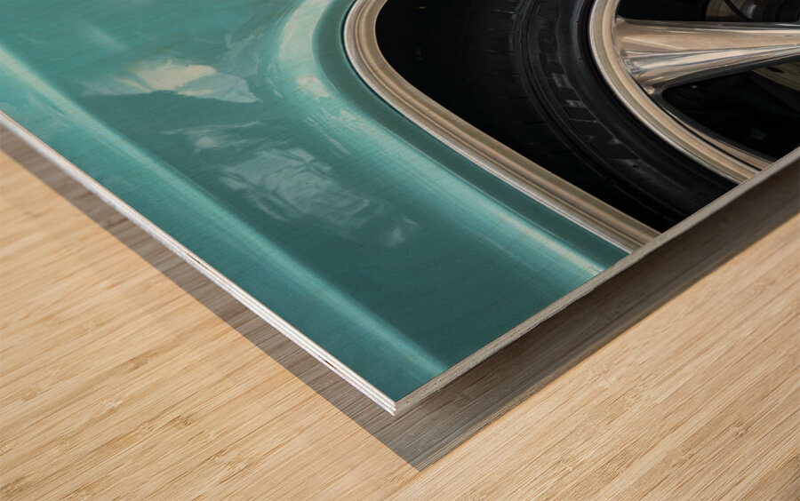 1965 Blue Chevrolet Impala SS Convertible X4 4 Wood print