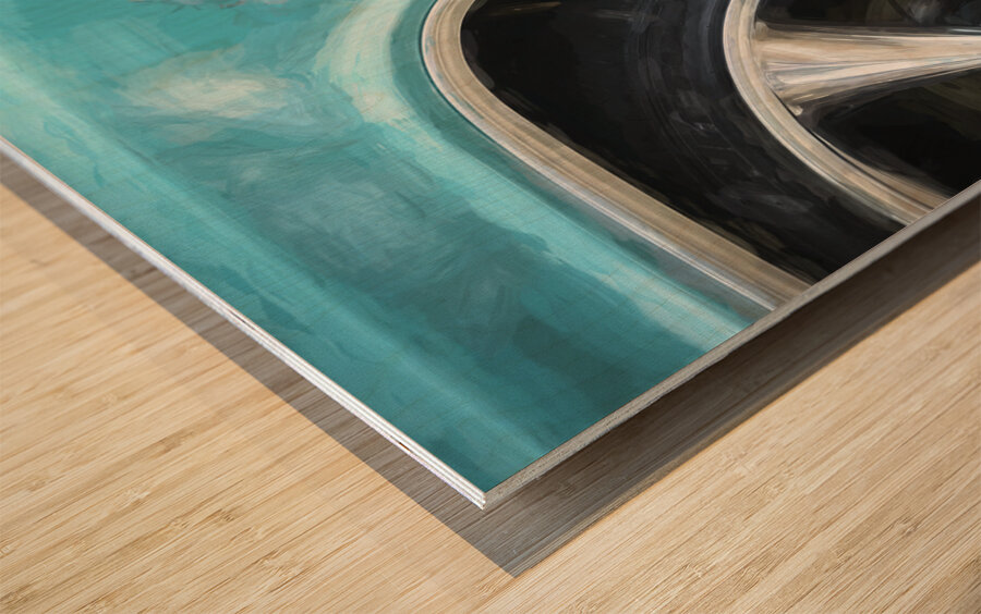 1965 Blue Chevrolet Impala SS Convertible X4 5 Wood print