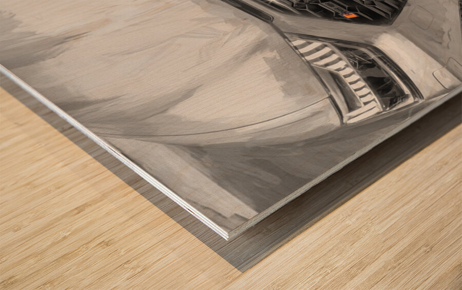 2022 Grey Audi RS6 Avant X 6 Wood print