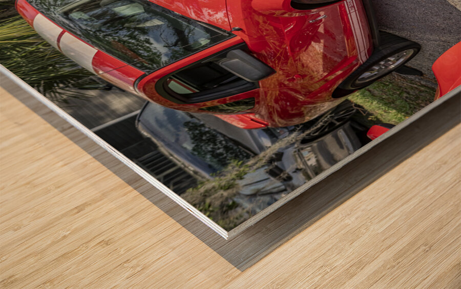 2007 Red Ford Shelby Mustang GT500 X 2 Wood print