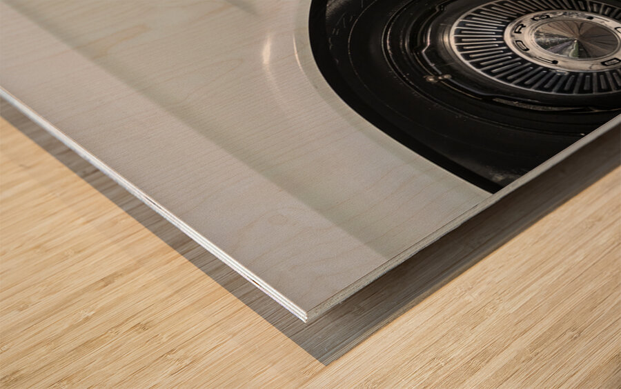 1966 White Ford Galaxie Custom 500 XL X 11 Wood print