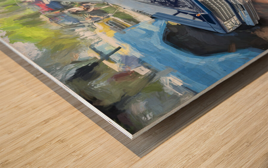 1982 Dark Blue Chevrolet El Camino SS X 5 Wood print