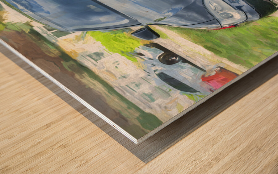 2015 Grey Tesla Model S P85D X 1 Wood print