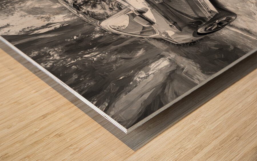  2022 Ford Mustang Mach 1 Eruption Green X 6 Wood print