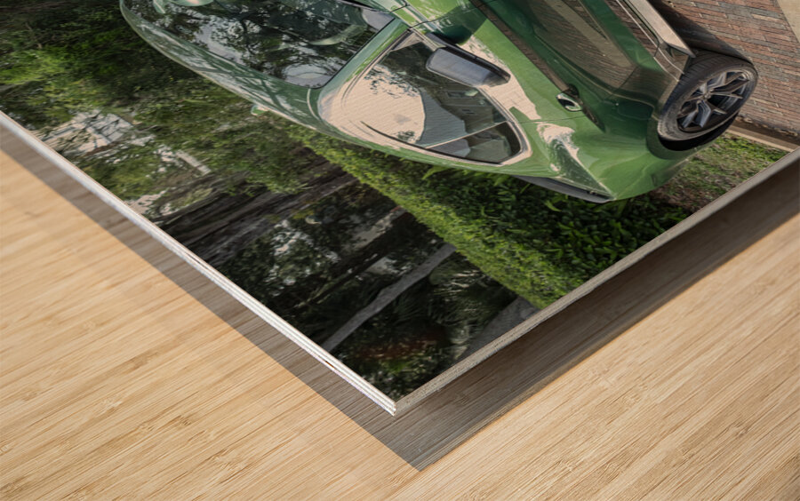  2022 Ford Mustang Mach 1 Eruption Green X 11 Wood print