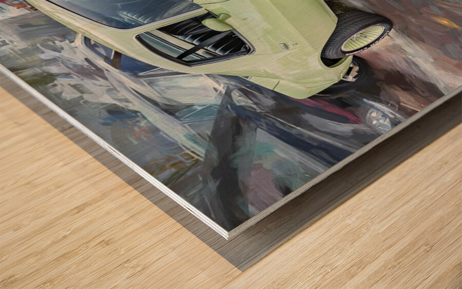 1974 Green Chevrolet Camaro Z28 x100 4 Wood print