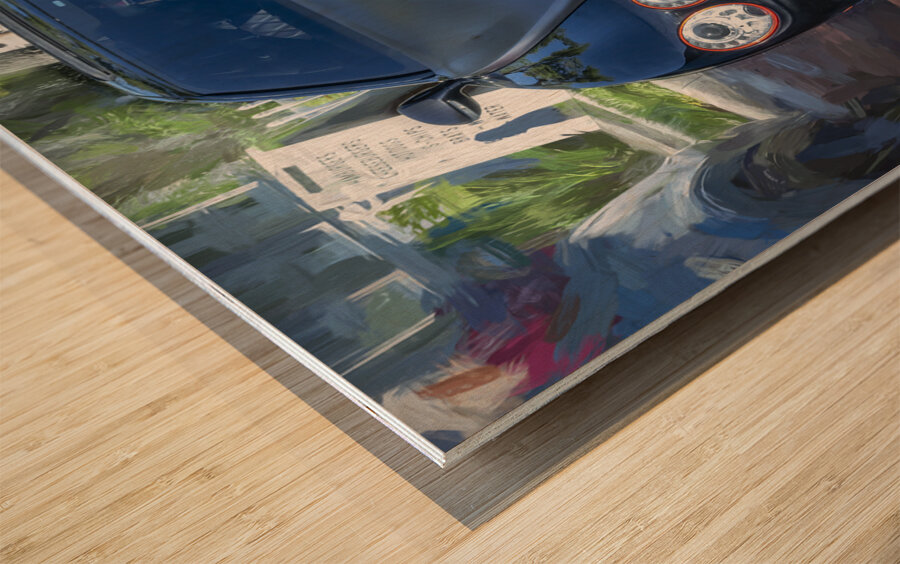 2014 Black Bentley Flying Spur X 2 Wood print