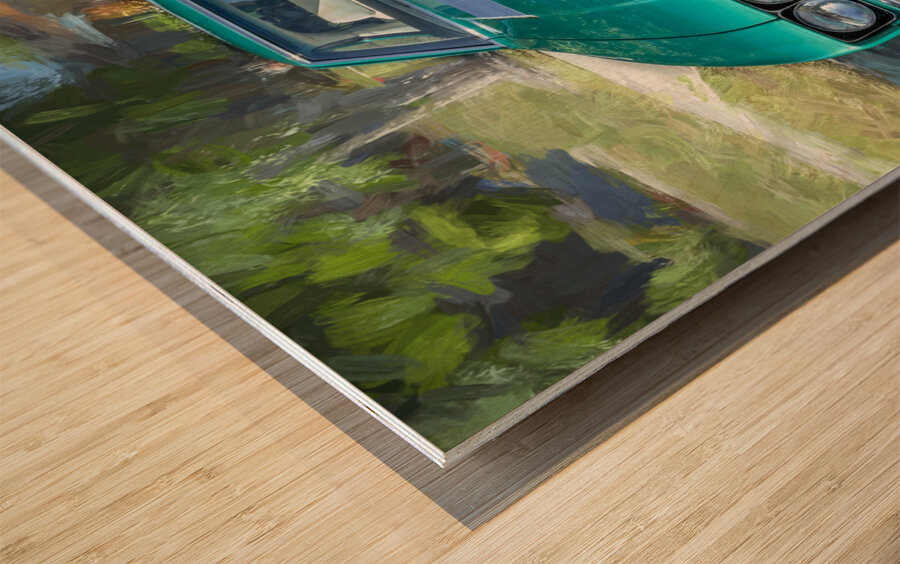 1972 Radiant Green Oldsmobile Cutlass X 6 Wood print