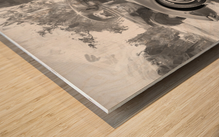 1971 Red Chevrolet C3 Corvette x 19 Wood print