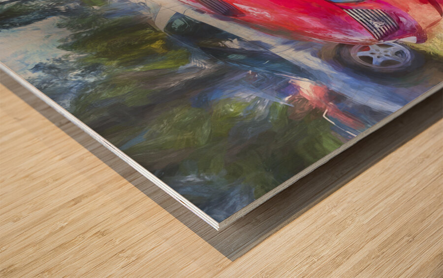 2004 Red Ford Mustang Mach 1 40th Anniversary X 8 Wood print