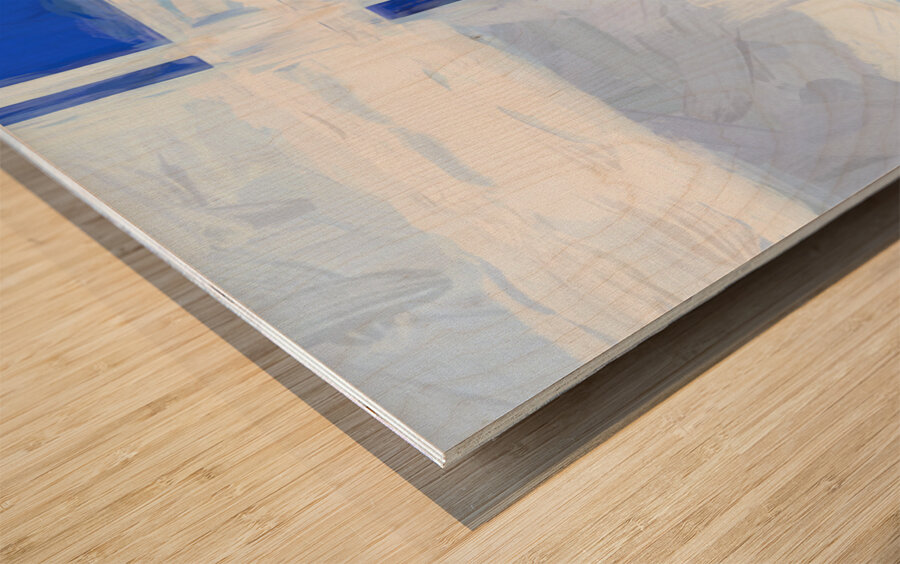  1973 Blue & White Chevrolet Camaro Z28 X 10 Wood print