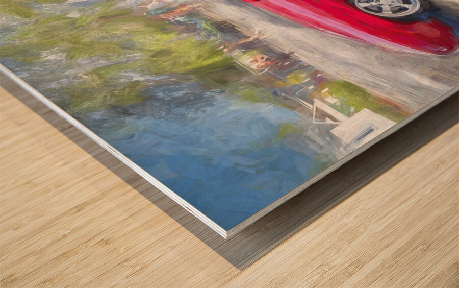 1969 Red Camaro Convertible X 11 Wood print