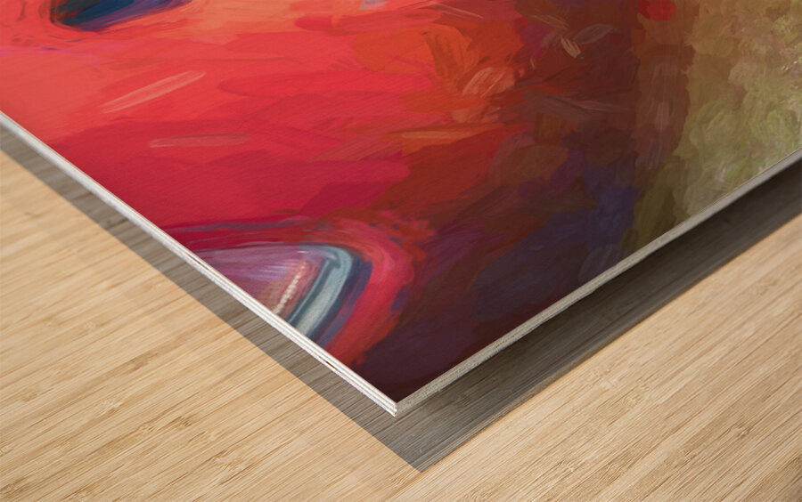 1986 Red C4 Chevrolet Corvette C4 X 6 Wood print