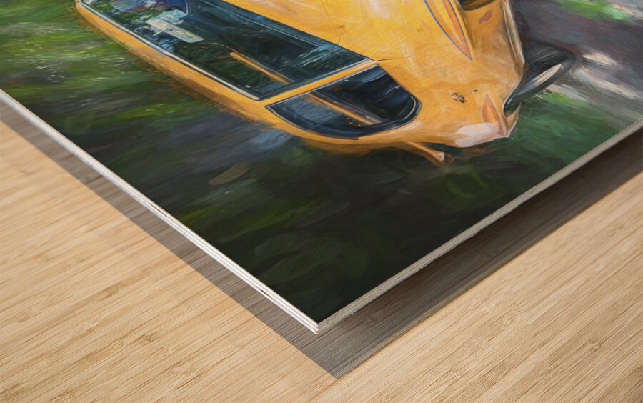  1970 Orbit Orange Pontiac GTO Ram X 13 Wood print