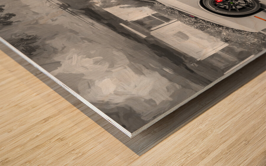 2020 Green Dodge Challenger Hemi RT Shaker X2 1 Wood print