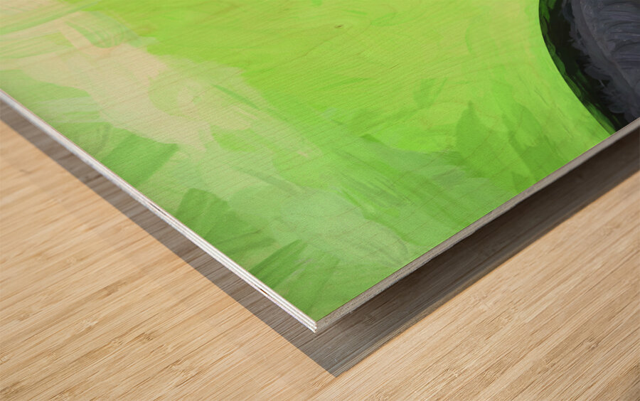 2020 Green Dodge Challenger Hemi RT Shaker X2 16 Wood print