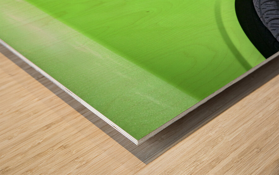 2020 Green Dodge Challenger Hemi RT Shaker X2 22 Wood print