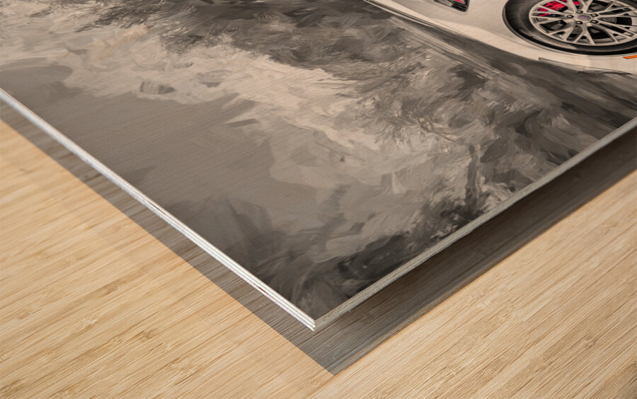 2017 White Chevrolet Corvette ZO6 X15 5 Wood print