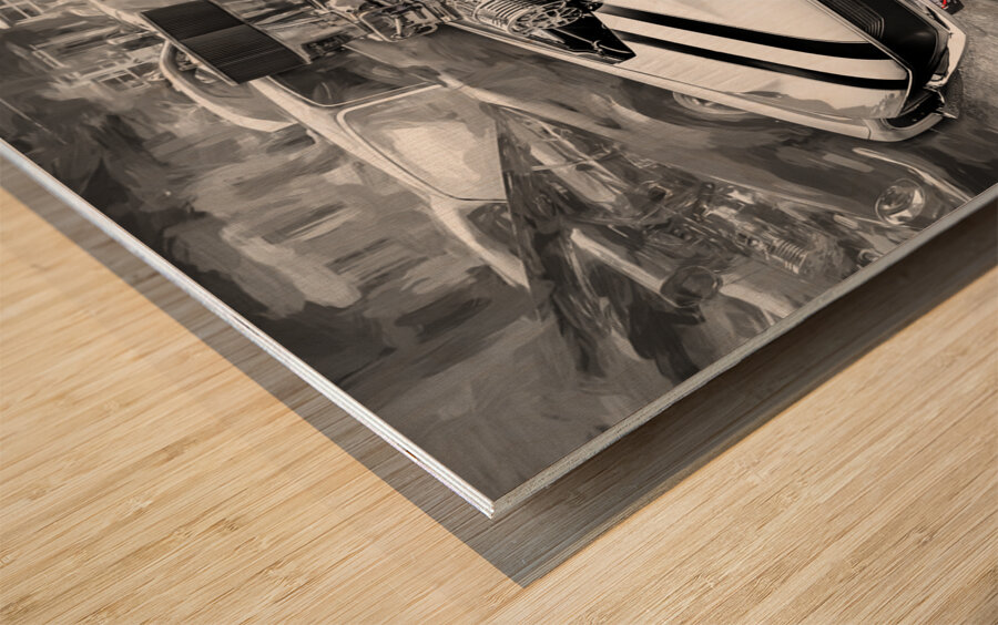 1968 Silver AMC AMX X 2 Wood print