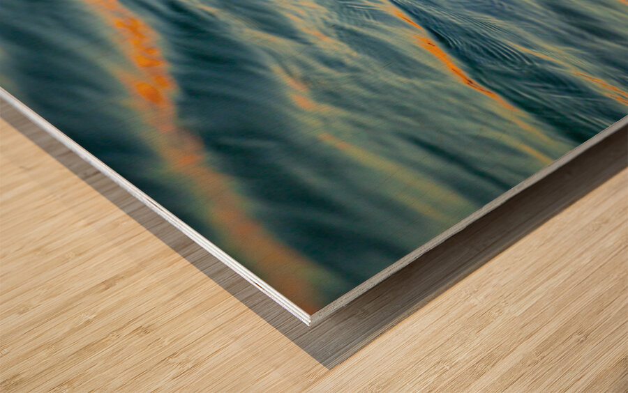 Blue Water Abstract Merritt Island National Refuge Sunset Florida X100 Wood print