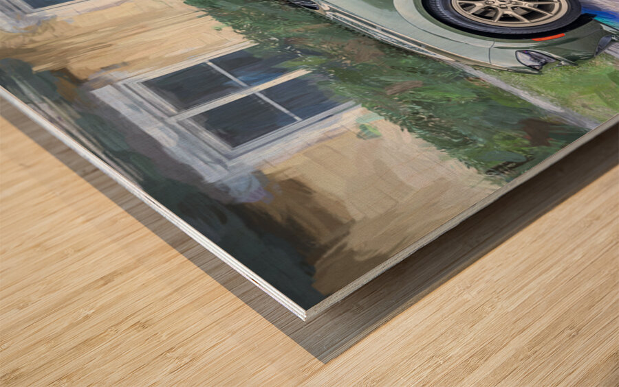 2023 Green Dodge Charger Swinger Scat Pack X 6 Wood print