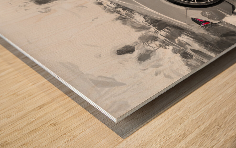 2024 Sea Wolf Gray Corvette R X 3 Wood print