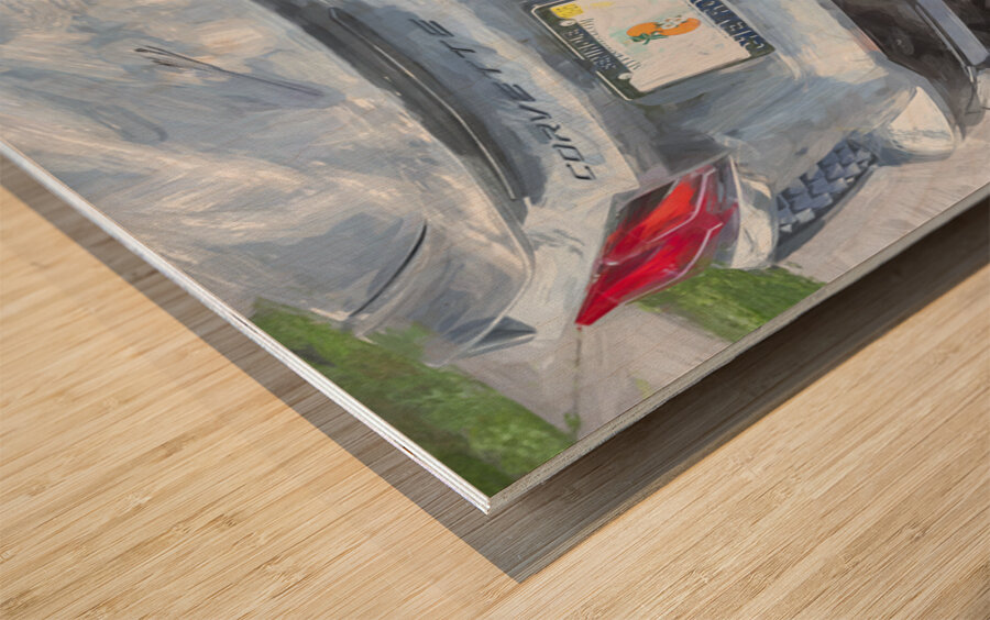 2024 Sea Wolf Gray Corvette R X 11 Wood print