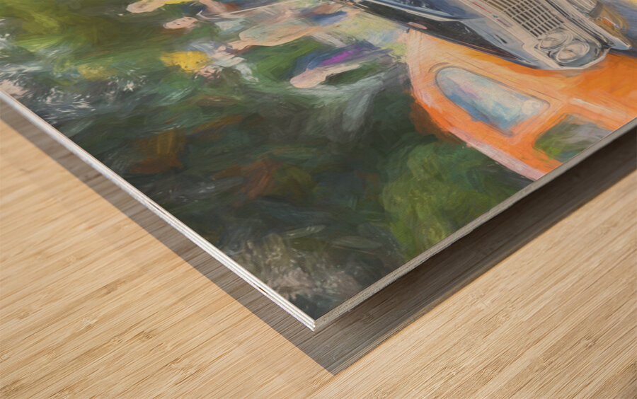 1964 Blue Chevrolet Impala X 1 Wood print