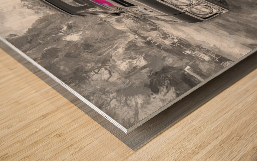 1970 Black Oldsmobile 442 W30 X 3 Wood print