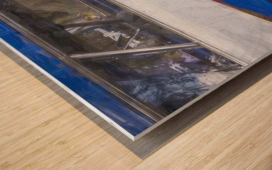 1956 Blue Chevrolet Bel Air Nomad Station Wagon X 3 Wood print