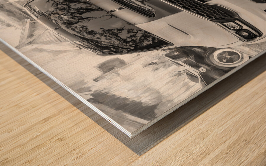 2021 Green Dodge Durango Hellcat SRT X 8 Wood print