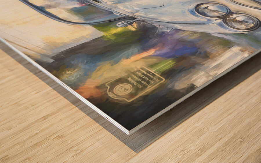 1958 White Corvette C1 X 11 Wood print