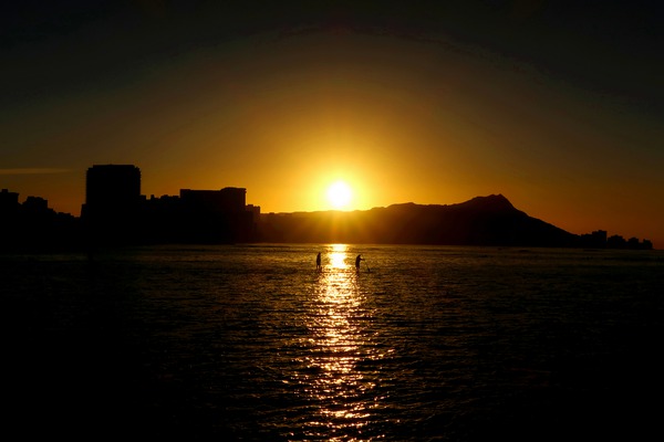 Paddle Board Sunrise Digital Download