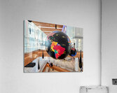 Hemispheres in Flight at  La Guardia Airport Acrylic Print