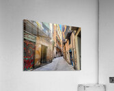 Streets of Barcelona: Where Stories Sneak Between Walls Impression acrylique