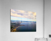Tides of Perspective: An Elevated Gaze over Boston Bay Acrylic Print