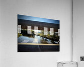 Spider Web on Bridge at Sunrise – Nature Framed in Stillness 2 Acrylic Print