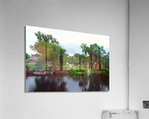 Country Home on Lake Acrylic Print