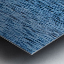 The Silent Hunt: A Lone Heron in Blue Metal print