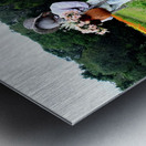 Tractor and Scarecrow: Whimsy on the Windrows Metal print