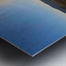 Sunrise Over Tranquil Wetlands with Sunbeam Reflection Metal print